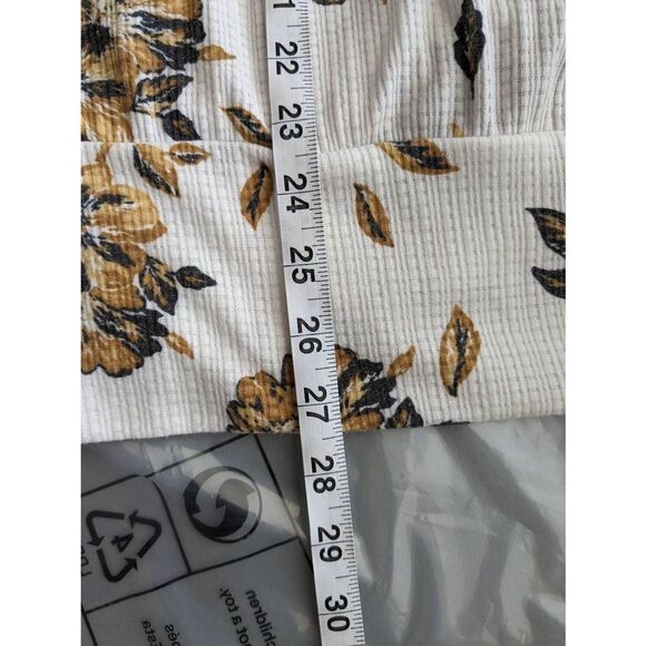 Maurices Blouse womens 2 White Yellow career causual brunch date workwear - Picture 6 of 12